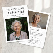 永遠に私たちのハート写真葬儀 サンキューカード