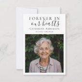 永遠に私たちのハート写真葬儀 サンキューカード (正面)