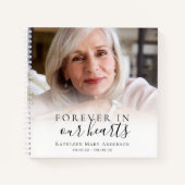 永遠に私たちのハート写真葬式ゲストブック ノートブック (正面)