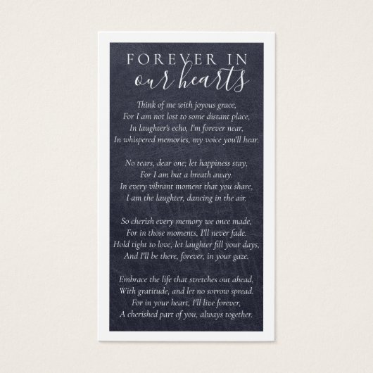 永遠に私たちのハート写真記念カード (正面)