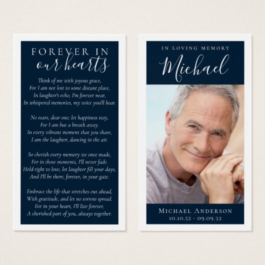 永遠に私たちのハート写真記念カード (正面&裏面)