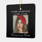 永遠に私たちのハート写真記念クリスマス セラミックオーナメント (左)