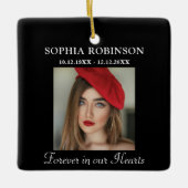 永遠に私たちのハート写真記念クリスマス セラミックオーナメント (正面)