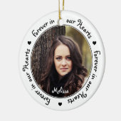 永遠に私たちのハート写真記念碑 セラミックオーナメント (左)