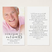 永遠に私たちのハート写真記念祈りの言葉カード (正面&裏面)