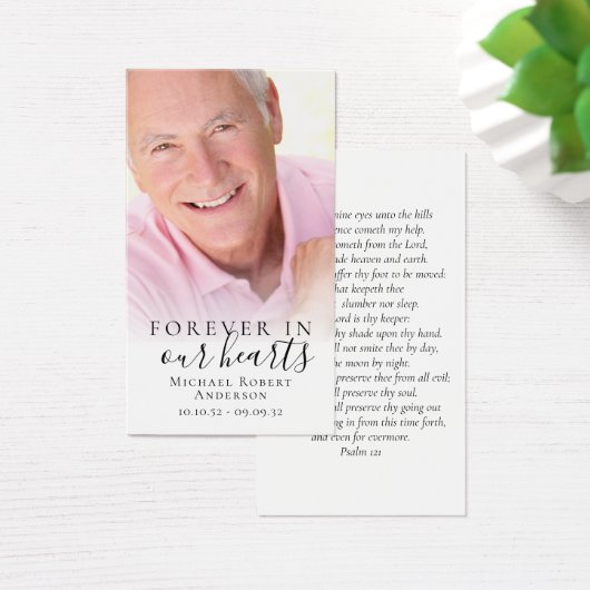 永遠に私たちのハート写真記念祈りの言葉カード (デスク)