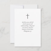 永遠に私たちのハート写真記念祈りの言葉カード (裏面)