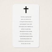 永遠に私たちのハート写真記念祈りの言葉カード (裏面)