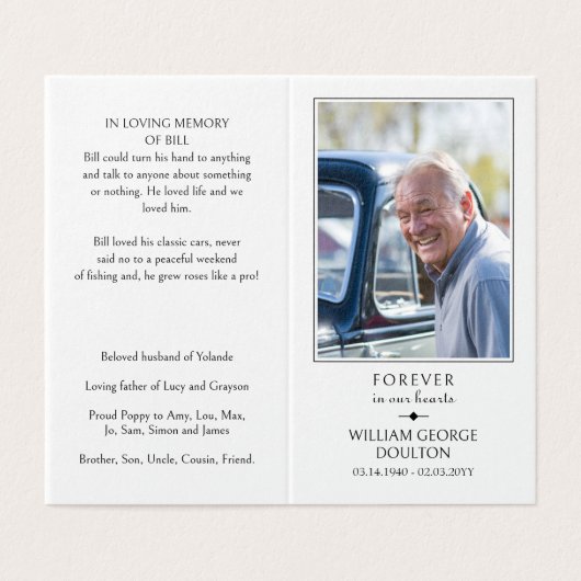 永遠に私たちのハート写真記念祈りの言葉カード (外部フラット)