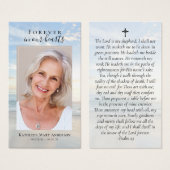 永遠に私たちのハート写真記念祈りの言葉カード (正面&裏面)