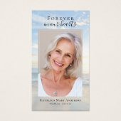 永遠に私たちのハート写真記念祈りの言葉カード (正面)