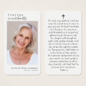 永遠に私たちのハート写真記念祈りの言葉カード (正面&裏面)