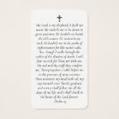 永遠に私たちのハート写真記念祈りの言葉カード (裏面)