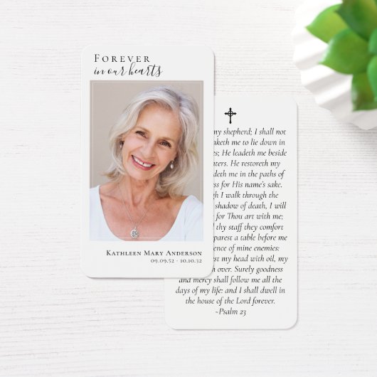 永遠に私たちのハート写真記念祈りの言葉カード (デスク)