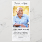 永遠に私たちのハート写真記念祈りの言葉カード メニュー (正面)