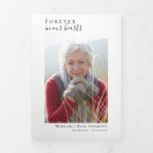 永遠に私たちのハート写真記念祈りの言葉カード 三つ折り案内状 (カバー)