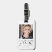永遠に私たちのハート写真記念祈りの言葉 ラゲッジタグ (正面縦)