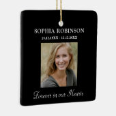 永遠に私たちのハート写真記念記念キープサケ セラミックオーナメント (右)