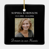 永遠に私たちのハート写真記念記念キープサケ セラミックオーナメント (裏面)