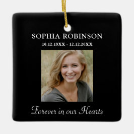 永遠に私たちのハート写真記念記念キープサケ セラミックオーナメント