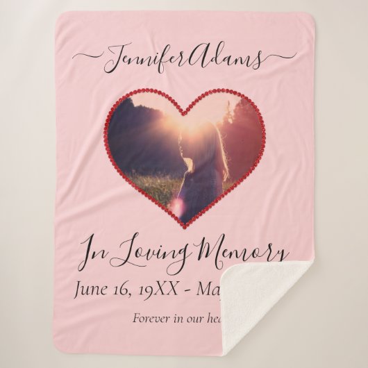 永遠に私たちのハート写真記念 シェルパブランケット (正面)
