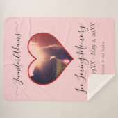 永遠に私たちのハート写真記念 シェルパブランケット (正面(横))