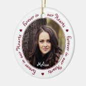 永遠に私たちのハート写真記念 セラミックオーナメント (左)