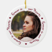 永遠に私たちのハート写真記念 セラミックオーナメント (裏面)