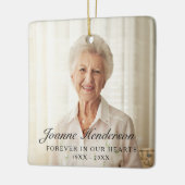 永遠に私たちのハート写真記念 セラミックオーナメント (左)