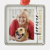 永遠に私たちのハート写真記念 メタルオーナメント (正面)