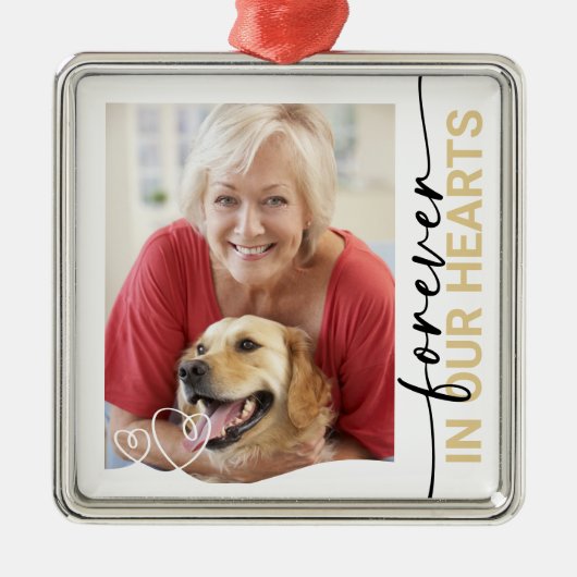 永遠に私たちのハート写真記念 メタルオーナメント (正面)