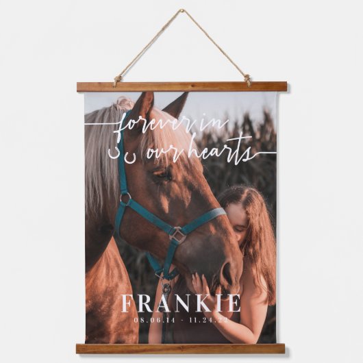 永遠に私たちのハート写真記念 吊り下げ型タペストリー (正面)