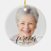 永遠に私たちのハート写真追悼碑 セラミックオーナメント (裏面)