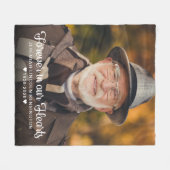 永遠に私たちのハート写真追悼碑 フリースブランケット (正面(横))