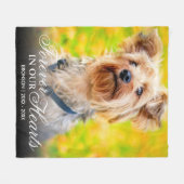 永遠に私たちのハート写真追悼碑 フリースブランケット (正面(横))