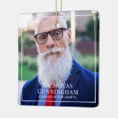 永遠に私たちのハート写真追悼記念 セラミックオーナメント (左)