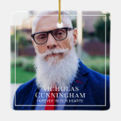 永遠に私たちのハート写真追悼記念 セラミックオーナメント (裏面)