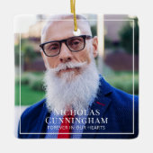 永遠に私たちのハート写真追悼記念 セラミックオーナメント (正面)