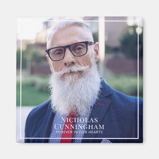 永遠に私たちのハート写真追悼記念 マグネット (正面)