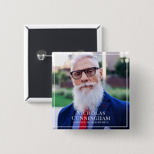 永遠に私たちのハート写真追悼記念 缶バッジ (正面&裏面)