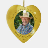 永遠に私たちのハート写真金ゴールド記念 セラミックオーナメント (右)