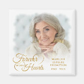 永遠に私たちのハート写真金ゴールド マグネット (正面)