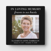 永遠に私たちのハート写真黒 フォトプラーク (正面)