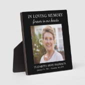 永遠に私たちのハート写真黒 フォトプラーク (正面)