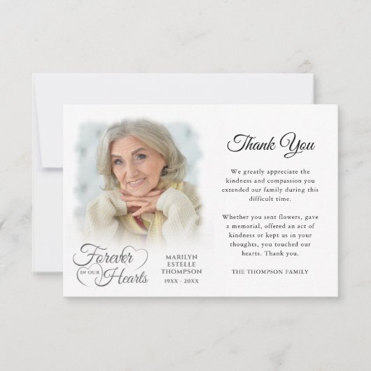 永遠に私たちのハート写真 サンキューカード (正面)