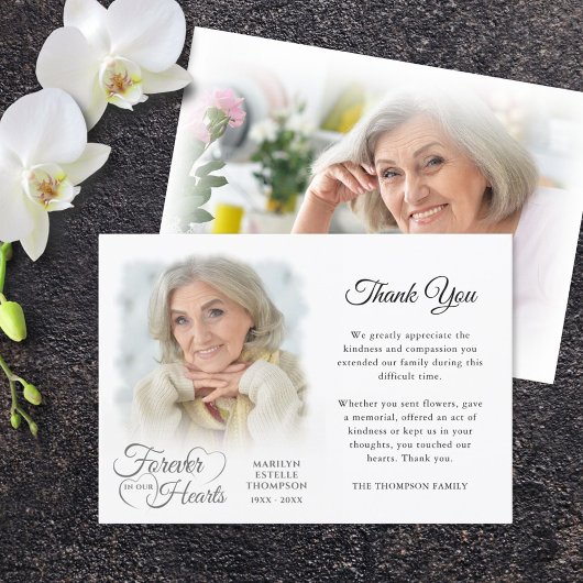 永遠に私たちのハート写真 サンキューカード