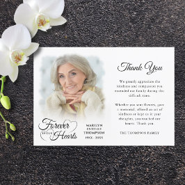 永遠に私たちのハート写真 サンキューカード