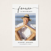 永遠に私たちのハート悔やみや弔慰メモリアル祈りの言葉カード (正面)