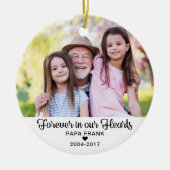 永遠に私たちのハート悔やみや弔慰メモリアル2写真 セラミックオーナメント (正面)