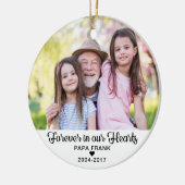 永遠に私たちのハート悔やみや弔慰メモリアル2写真 セラミックオーナメント (左)